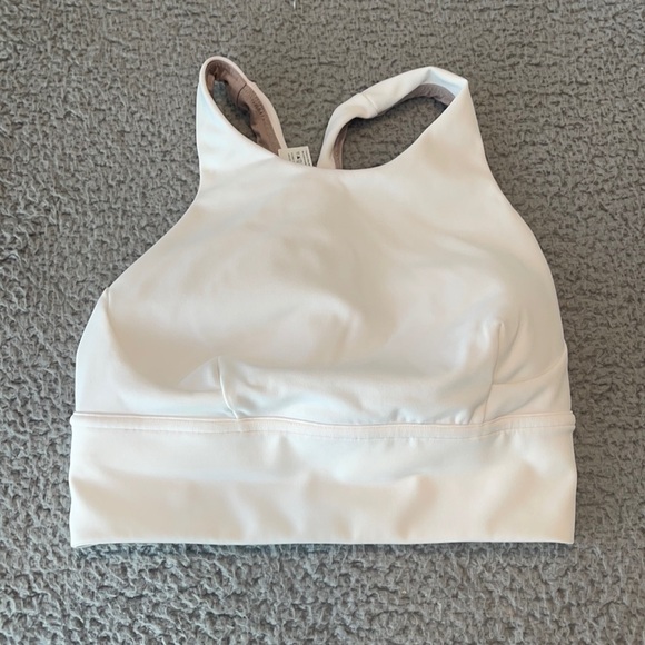 Lululemon Wunder Train Long-Line Bra *Medium Support, C/D Cups White size 4 - Picture 1 of 5